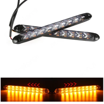 

VGETTING 2X9LED Car DRL Daytime Running Light Flowing Turn Signal Waterproof Lamp Arrow Styling Knight Strip Light Flasher 12V