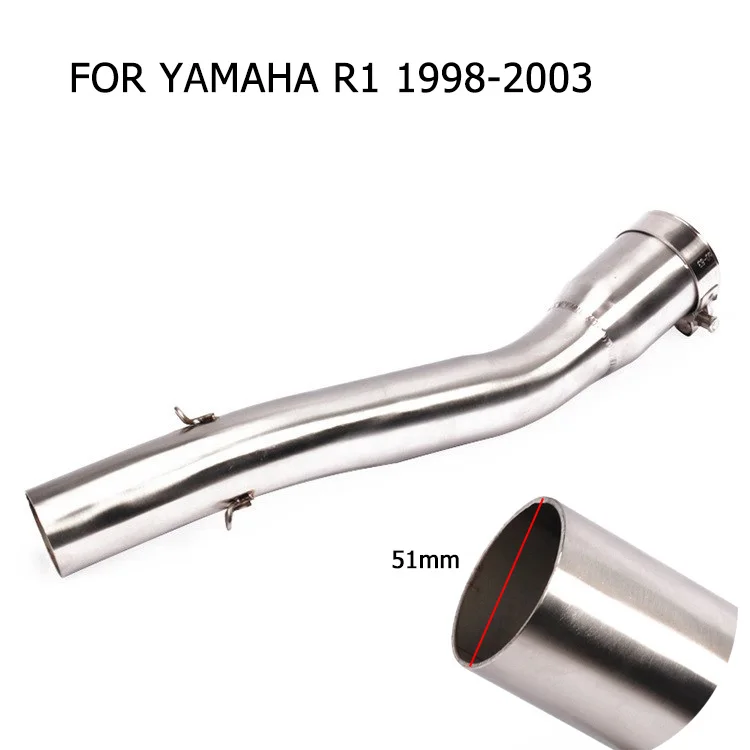 Для Yamaha R1 мотоциклетный глушитель модифицированное соединение средней части из нержавеющей стали Соединительная труба слипоны 1998- Мото Аксессуары