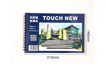 

Marker Pad 120gsm 30 Sheets Marker Painting Papers A5 140x210mm