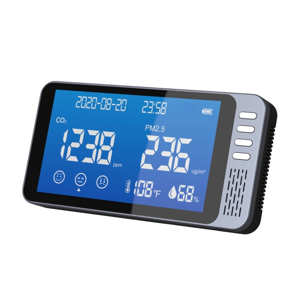 High Sensitivity Portable Smart Desktop Indoor CO2  Air Quality Sensor Monitor Analyzer Carbon Dioxide  Detector tape measure tool Measurement & Analysis Tools
