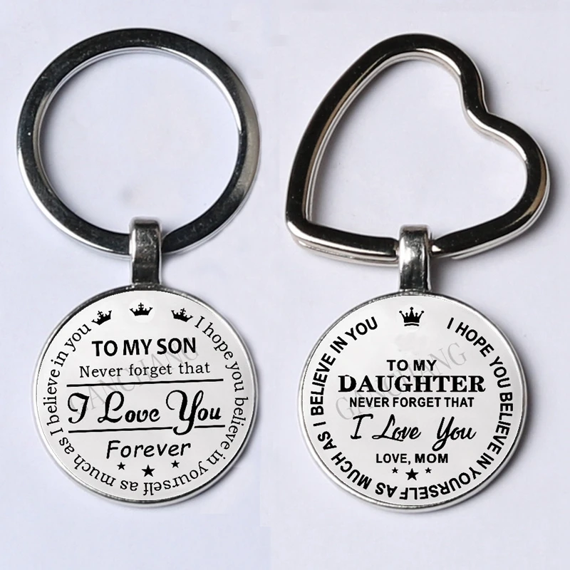 Модный стеклянный купольный брелок с гравировкой для моей дочери и forever Love Mom