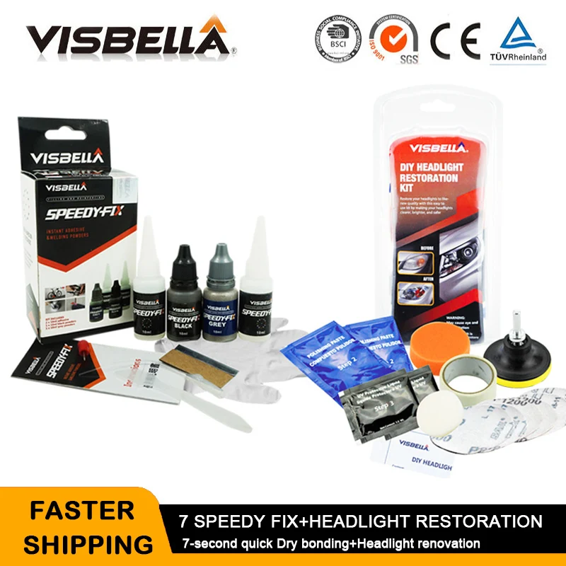 Visbella 7 секундный Быстросохнущий комплект для ремонта приклеивания и