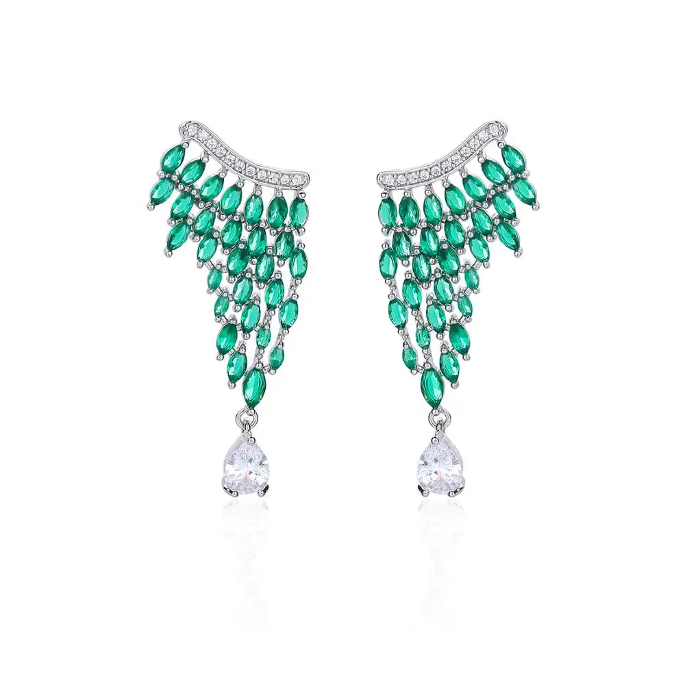 Classic Cubic Zircon Bridesmaid Earrings for Wedding, Crystals Dangle Earring for Bride, Women Girl Gift CE10993