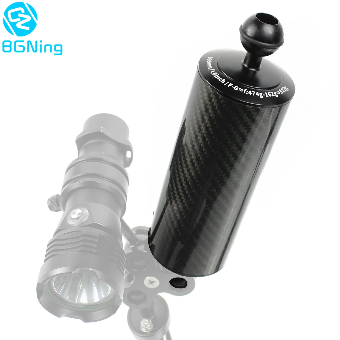 Günstige BGNing Carbon Faser Float Auftrieb Aquatische Arm Dual Ball SLR Kamera Tauchen Verlängerung Tray für Gopro yi EKEN für DJI OSMO Action