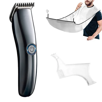 

Hair Cutting Kit USB Charging Hair Clipper Hair Trimmer 3-6-9-12mm Guide Comb Beard Shaping & Styling Template Hair Cutting Cape