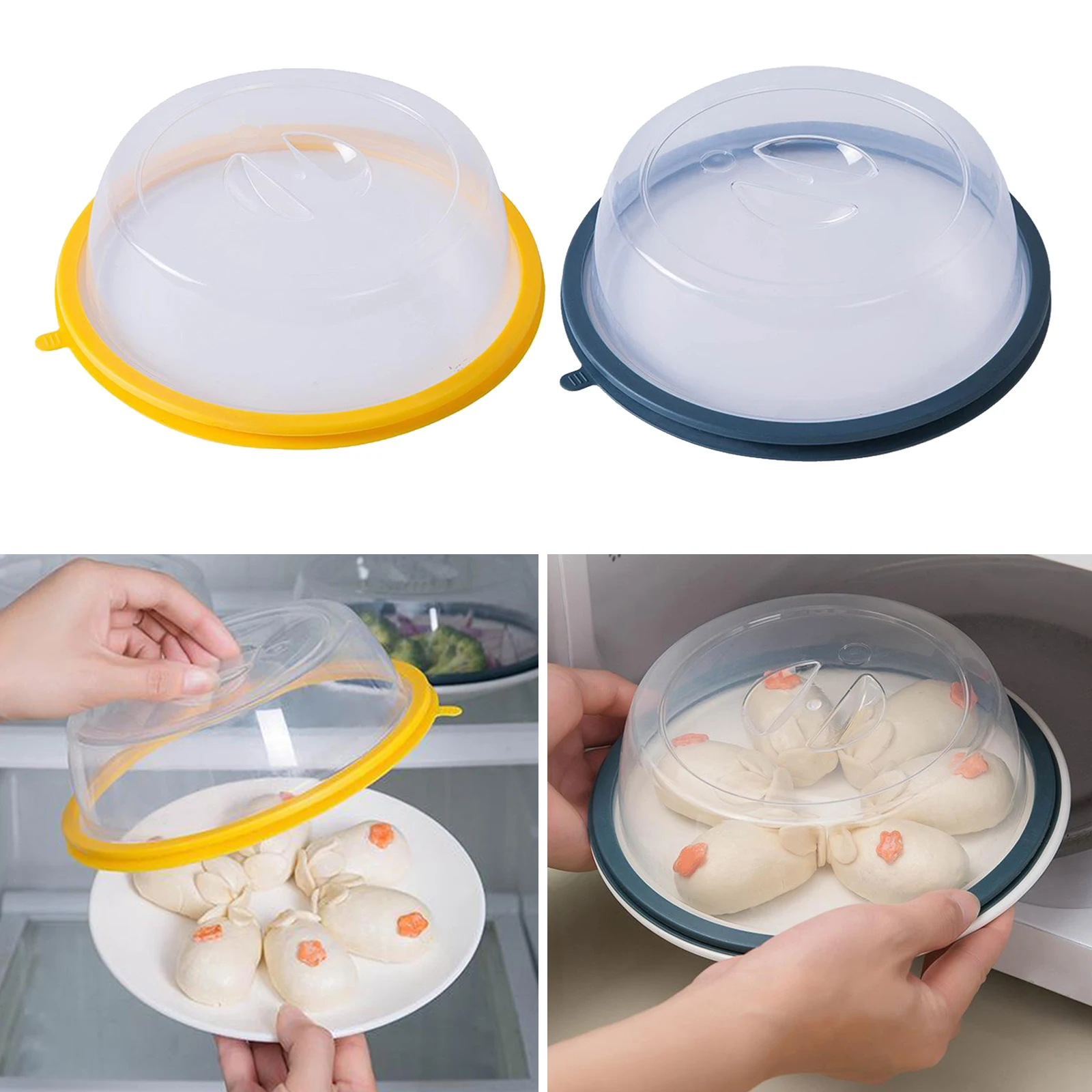5 Pieces Microwave Food Plate Cover Set fits 20cm, Dishwasher Safe Kitchen