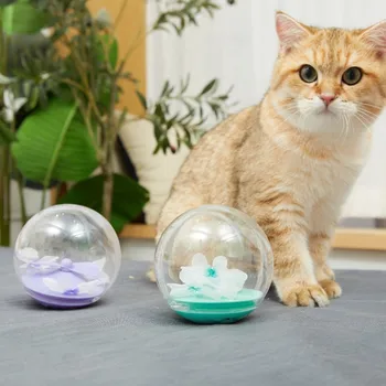

Intelligent Interactive Cat Toy Ball USB Rechargeable Cat Laser Toy Tumbler With Butterfly Electric Plastic Ball Toy New