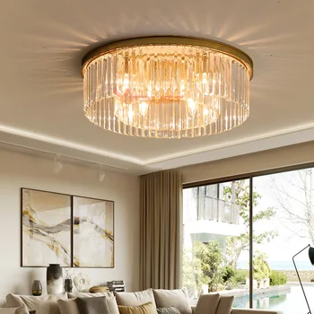 

New Crystal Chandelier Lighting LED Lamps Lights Chandeliers Living Room Bedroom Dining Restaurant Ceiling Pendant Hanging Lamps