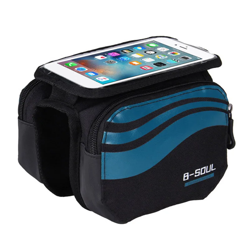 Top Bicycle Mountain Bike Upper Tube Bag Saddle Bag Touch Screen Mobile Phone Bag Waterproof 16 * 4 * 11.5cm 7 Top Bicycle Mountain Bike Upper Tube Bag Saddle Bag Touch Screen Mobile Phone Bag Waterproof 16 * 4 * 11.5cm 7