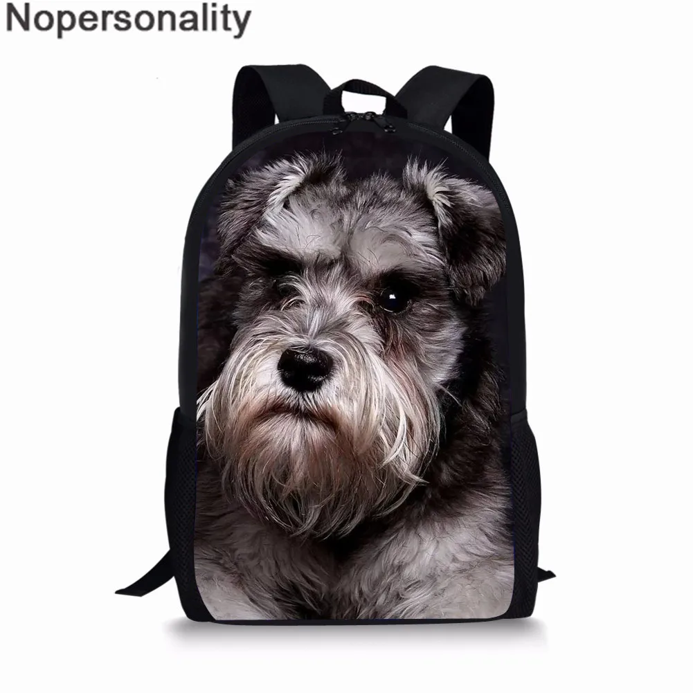 Nopersonality милый Schnauzer рюкзак для детей девочек школьные рюкзаки для мальчиков повседневная школьная Студенческая сумка пакет женский рюкзак Mochila - Цвет: Z2324C