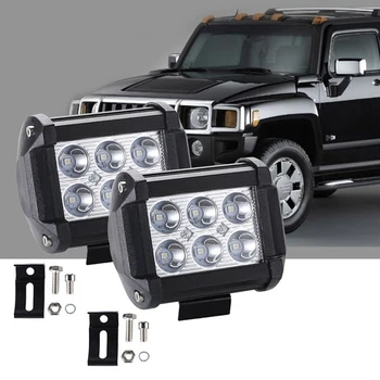 

LED Work Light Highlight 18w Car Front Spotlight Motorcycle Modified Off-road Vehicle Strip Light Auxiliary Lamp