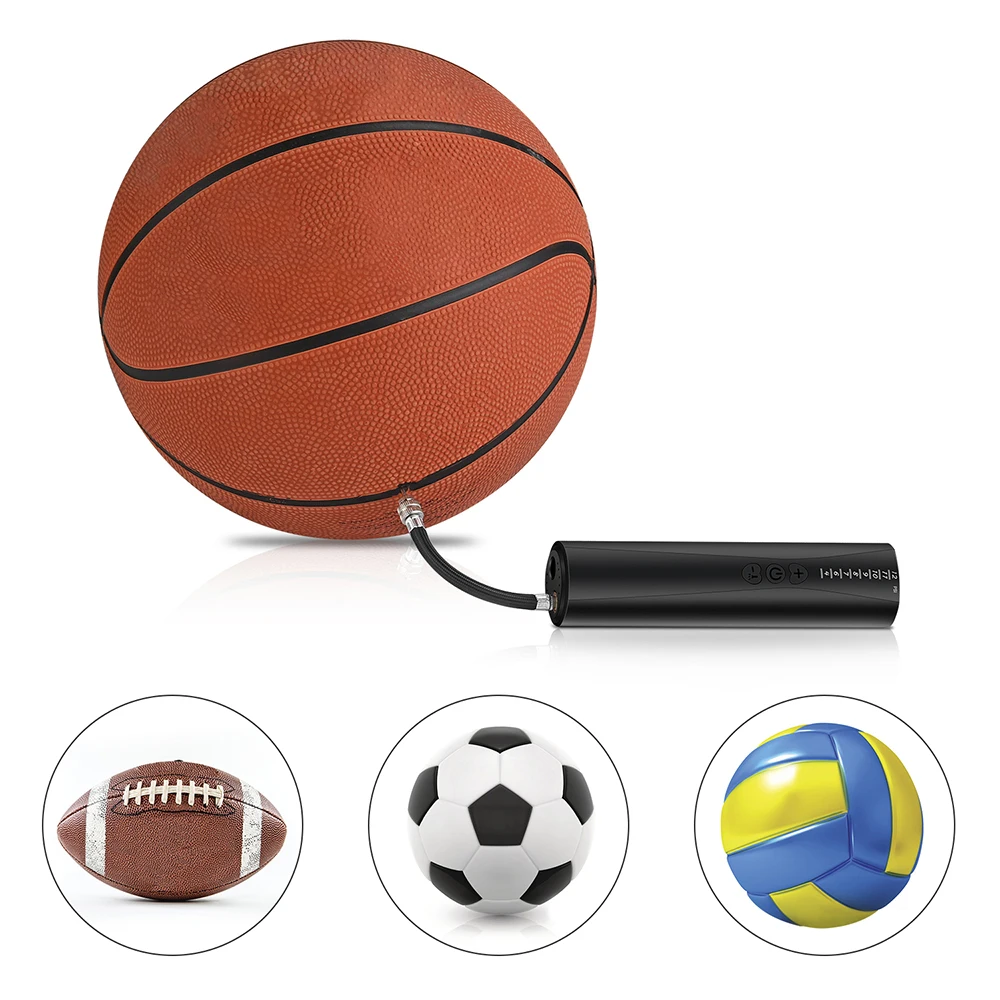 Электрический насос Recahrgeable, воздушный насос, портативный, низкий уровень шума, автоматическая электрическая шариковая игла для воздушного насоса, насадка для баскетбольного футбола