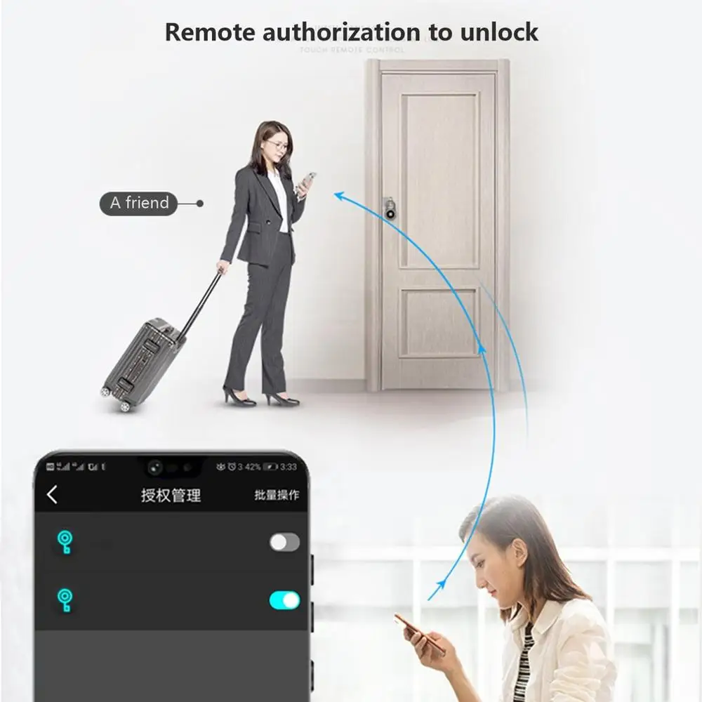 Портативный Bluetooth Smart Keyless замок отпечатков пальцев водонепроницаемый приложение/разблокировка отпечатков пальцев Противоугонный замок безопасности двери