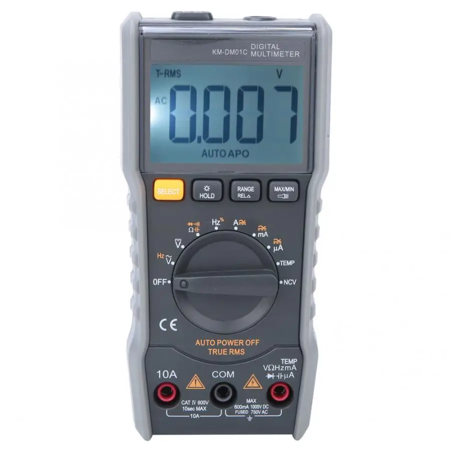 Mini Hand-Held Digital Multimeter Portable Automatic Range Non-Contact Anti-Burning Avometer Multimeter Plastic