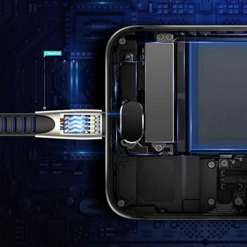 USB кабель для iPhone XS X 8 7 6 зарядное устройство Micro Android TypeC кабели мобильных