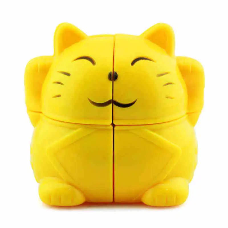 

Original High Quality YongJun Money Cat 2x2x2 Magic Cube YJ 2x2 Speed Puzzle Christmas Gift Ideas Kids Toys For Children