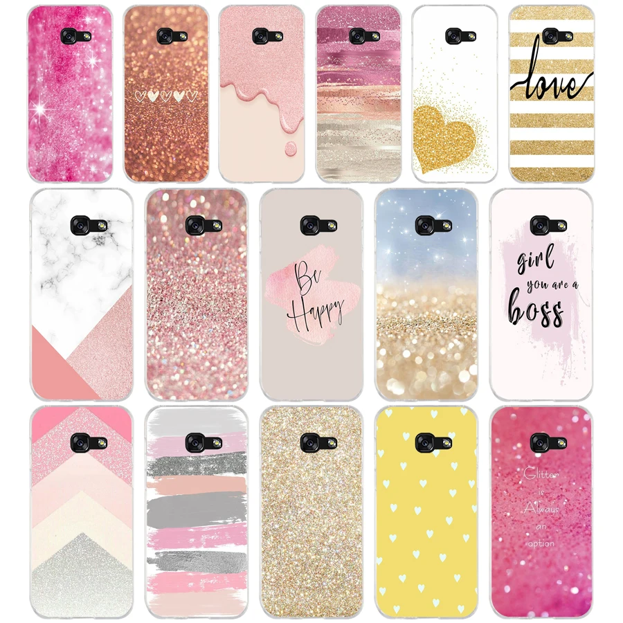 70Sd Glitter Bling Powder Custodia Morbida In Silicone Tpu Cover Per Samsung A3 A5 A6 Plus A7 A8 A9 Star Lite S 6 7 8 9