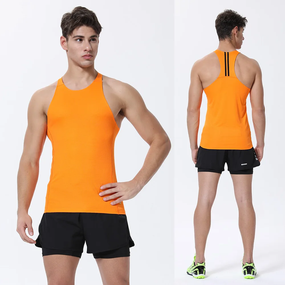 Men's Gym Tank Top Men's Fitness Clothes Bodybuilding Tank Tops Summer Breathable Running Vest Sleeveless Training Vest Shirts