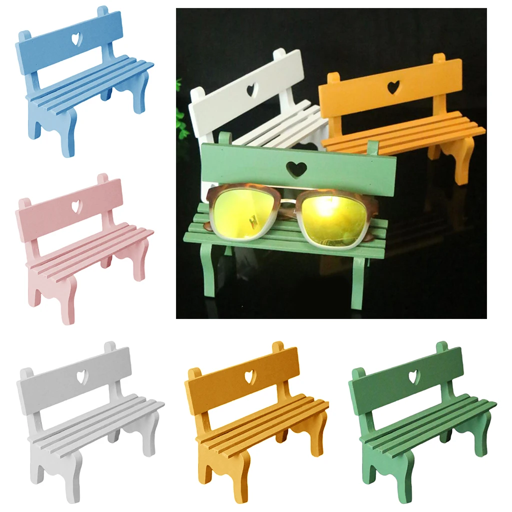 Wooden Bench Eyeglass Holder For Home Office Bedroom Dressers Decoration