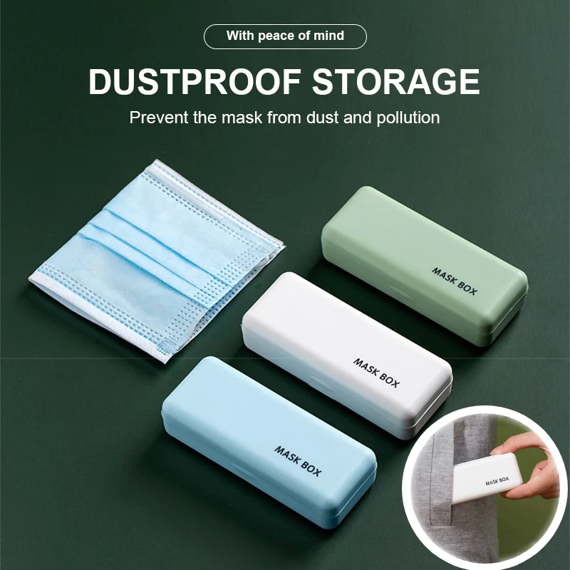

3PCS Pocket mask storage box Portable Mini Mask folder Container Sealed dustproof Organizer Easy to carry bolsas para mascarilla