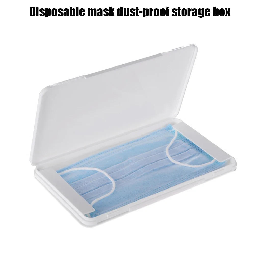 

19CMX11CM Portable Dustproof Mask Case Disposable Face Masks Container Disposable Mask Storage Box Storage Organizer