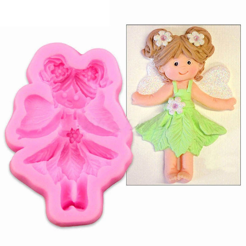 Fairy stand 3D фея Эльф дом дверь силиконовая форма помадка украшения торта шоколадная форма - Цвет: Fairy stand