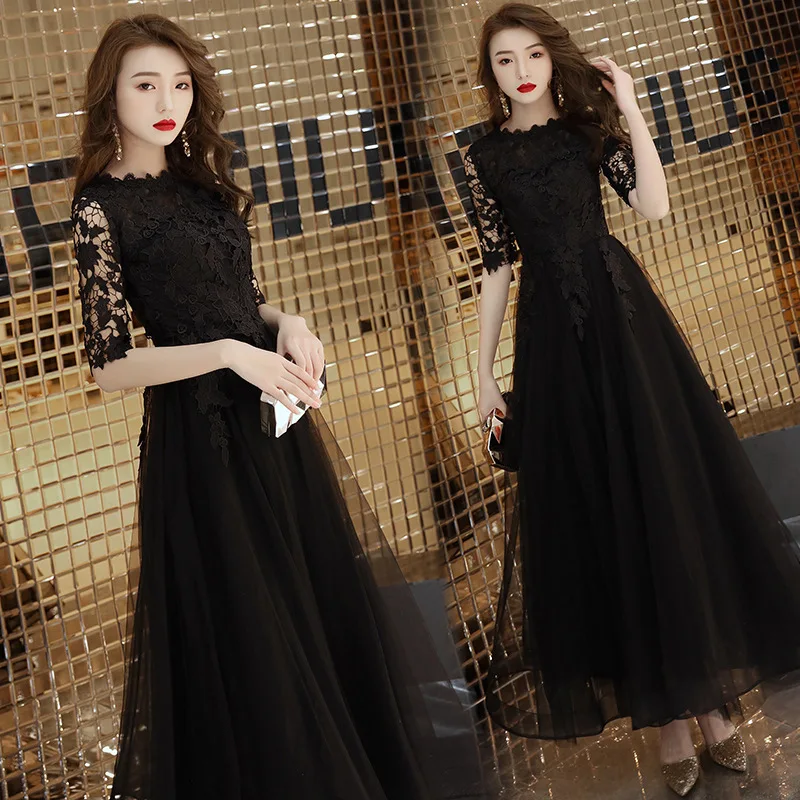 

2020 Prom Dresses Long Evening Dress Female 2020 New Style Gas Field Banquet Temperament End Host Performance Winter