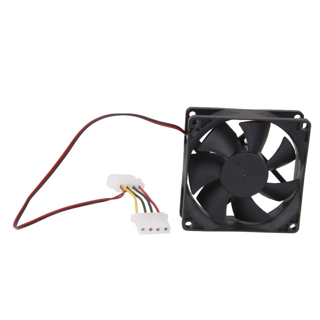 DC 12V 2Pin Brushless Cooling Case Fan Cooler 80x25mm For Computer PC IDE CPU