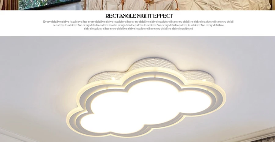 Детский потолочный светодиодный светильник для спальни с дистанционным управлением, облачный потолочный светильник, светильник для 8-20 квадратных метров