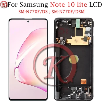 

Super AMOLED For Samsung Note 10 lite LCD Display Touch Screen For N770 N770F N770F/DS LCD Digitizer Assembly With frame Parts