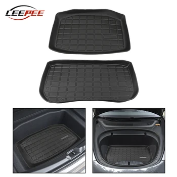 

LEEPEE For Tesla Model 3 Model3 Trunk Storage Mat Car Accessories Trunk Mats Front Rear Trunk Cargo Tray Protective Pads