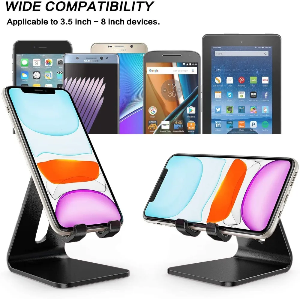 New Aluminium Alloy Phone Holder Stand Mobile Smartphone Support Tablet Desk Portable Metal Cell Phone Holder for iPad iPhone