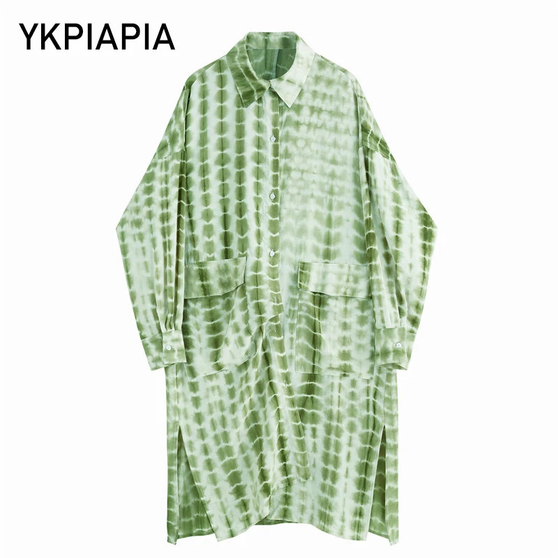 Новинка 2020 женское повседневное осеннее платье YKPIAPIA винтажное художественное