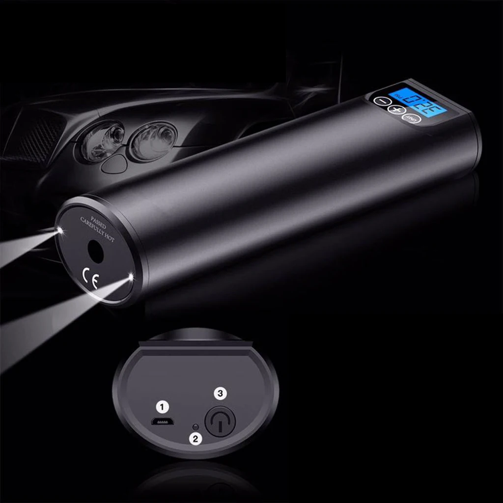 1pc Mini Air Pump Air Electric Tire Inflator Car Bike Bicycle Motorbike Auto