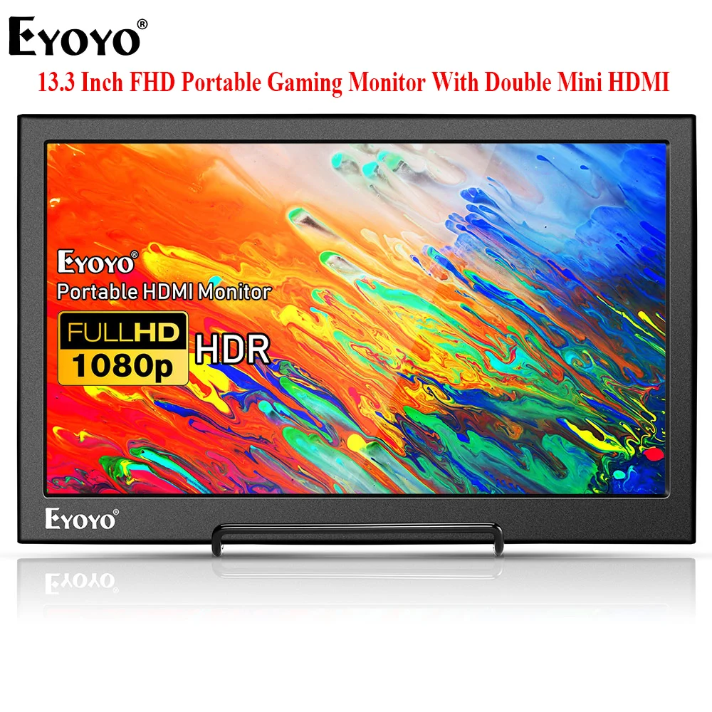 Eyoyo EM13F 13 3 Portable FHD 1920x1080 72 NTSC Gaming Monitor IPS Dual Mini HDMI Display 1