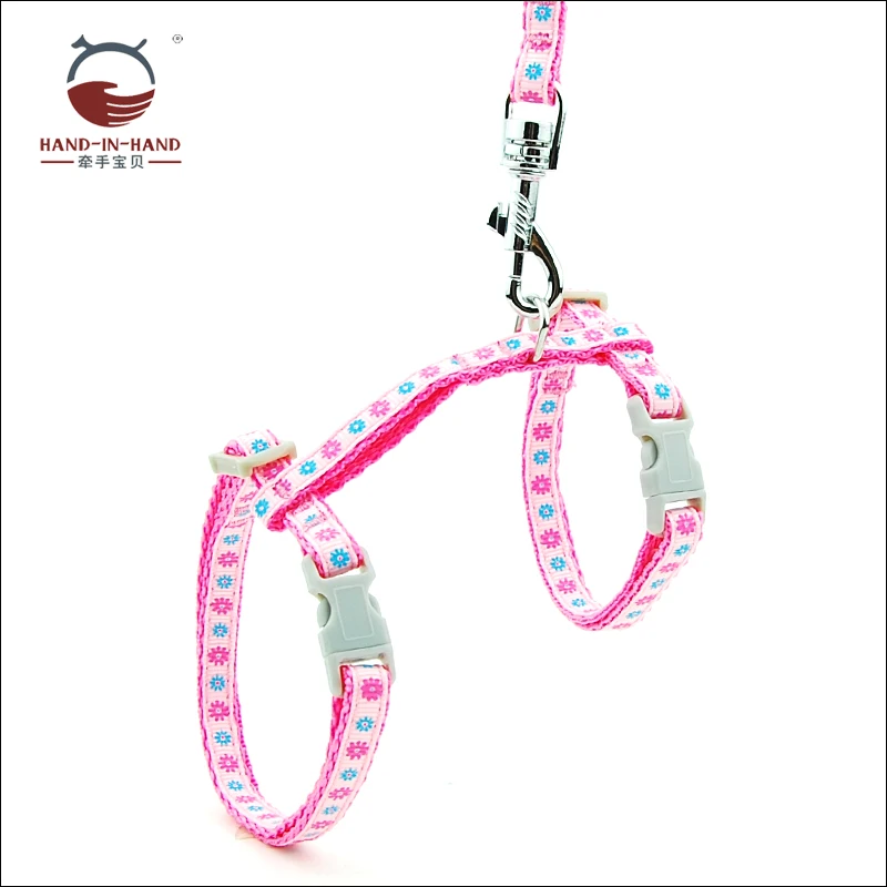 

Cat Puppy Small Pet Harness and Leash Flora Print Harness Leash for cat Set 0.8 cm