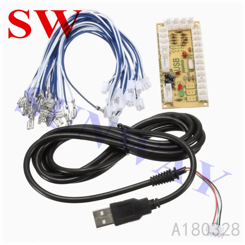 DIY аркадный джойстик набор ручек с mircoswitch 24 мм/30 мм кнопки запасные части USB кабель