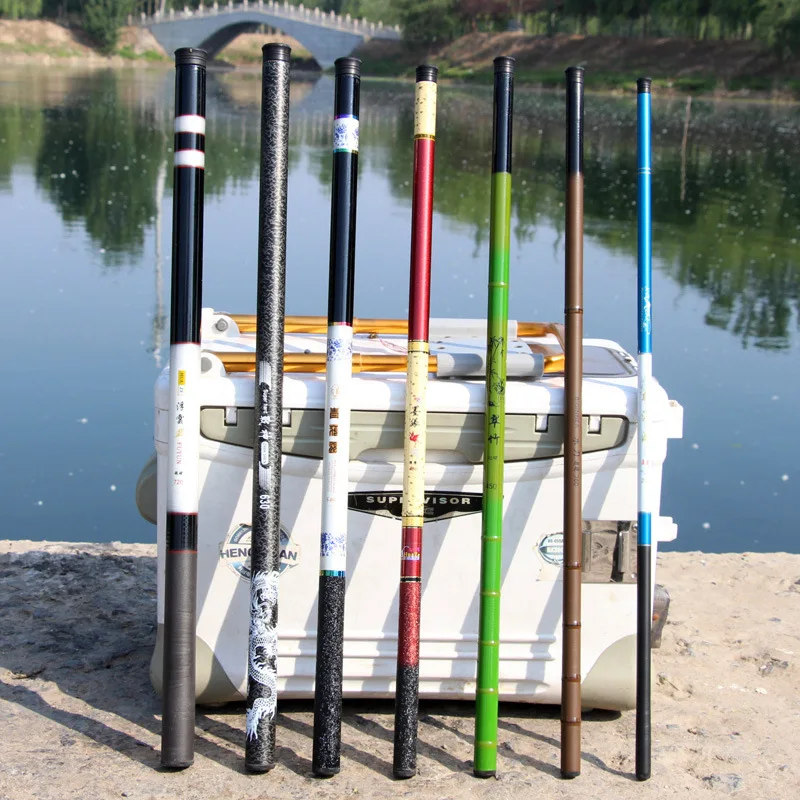 

Fishing Rod Hard-adjusting Stream Rod 7.2m 6.8m Telescopic Short Section Fiberglass Telescopic Spindle Fishing Rod Fishing Gear