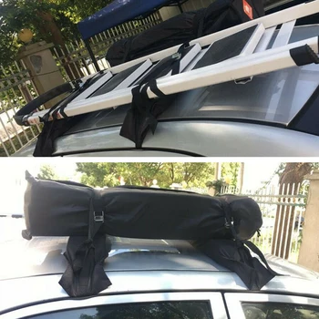 

2pcs Exterior Outdoor Camping Travel Roof Top Transporting Cargo Carrier With Storage Bag Car Luggage Rack Heavy Duty Universal