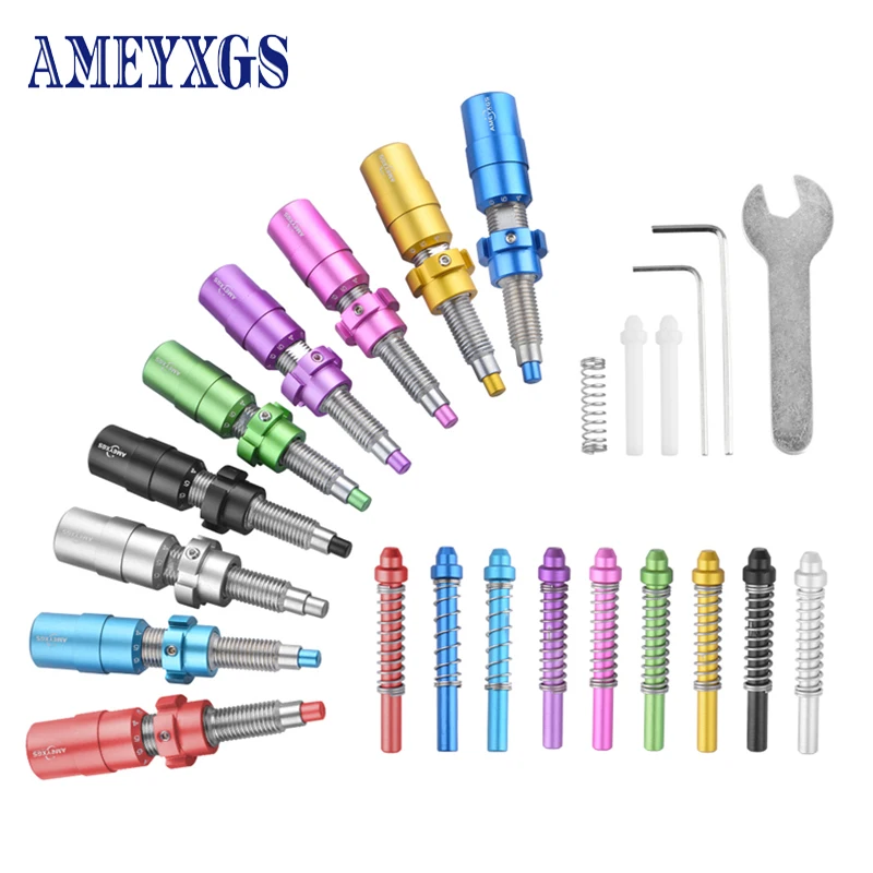 

1 шт. Плунжер с подушкой для стрельбы из лука, пружинный прерыватель с микро-кликом, Плунжер из алюминиевого сплава с винтовой кнопкой давления, Рекурсивные аксессуары для лука