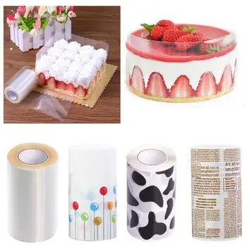 

Chocolate Lining Rings Mousse Baking Surround Film Kitchen Clear Strips Transparent PP Dessert Cake Collars Home Acetate Rolls