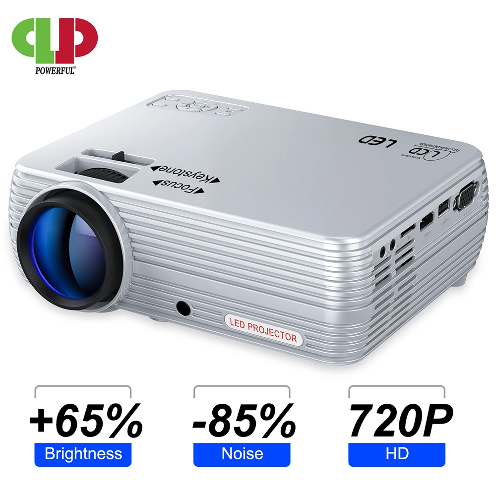Achat Puissant MINI projecteur X5 + 1280*720P Full HD Proyector 2600 Lumens Compatible avec clé TV, PS4, HDMI, VGA, TF, AV et USB