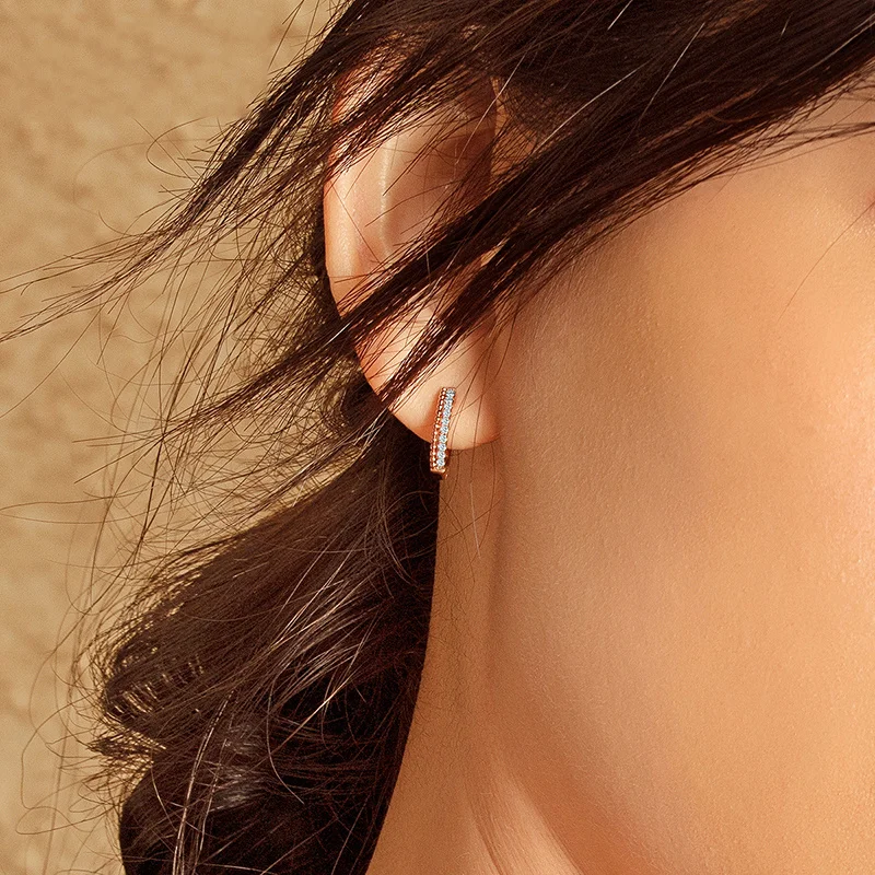 Женские серьги с цирконием простые для свадебной вечеринки Ювелирные изделия