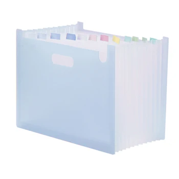 

With Lables Document Organizer Storage Bag Accordion 13 Pockets File Folder School Rainbow Classification A4 Business Office