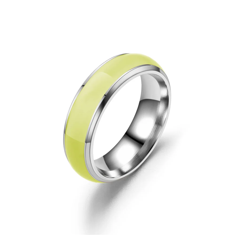 Unisex Stainless Steel Luminous Rings for Men Women Bar Party Novelty Jewelry, stainless steel ring,finger ring