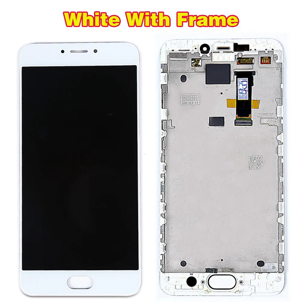 По сделке команда 5,5 дюймов ЖК-дисплей для Meizu MX6 1920*1080 кодирующий преобразователь сенсорного экрана в сборе рамка с бесплатными инструментами и закаленным стеклом - Цвет: White with Frame