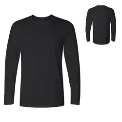 Модная мужская футболка хлопковая Футболка с круглым вырезом и длинными рукавами футболка для мальчиков Лидер продаж мужские футболки