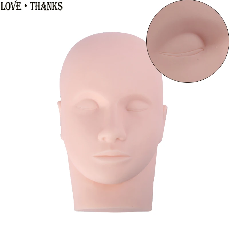 

High quality silicone eyelash grafting model professional head eyelash extension makeup exercise model training head tool