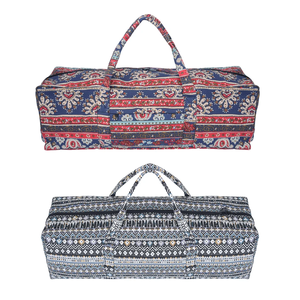  Yoga Bag Canvas Fitness Bag Yoga Mat Carrier Yoga Bag Full Zipper Perfect Gifts for Yoga Men Large Capacity Travel Gym Bag