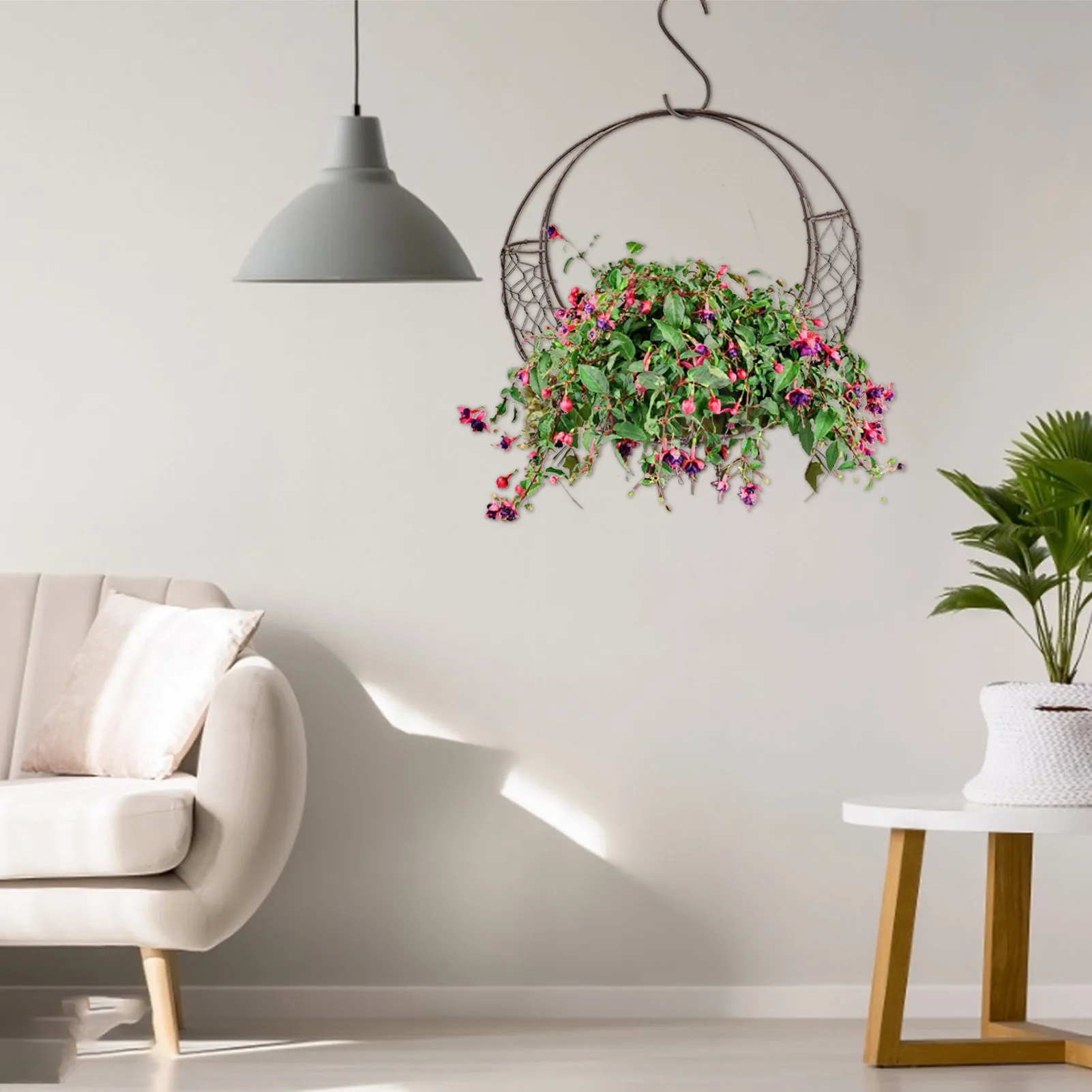 Ghirlanda Portavasi A Forma Di Luna In Metallo – Decorazione Murale A S Per Piante Grasse E Fiori